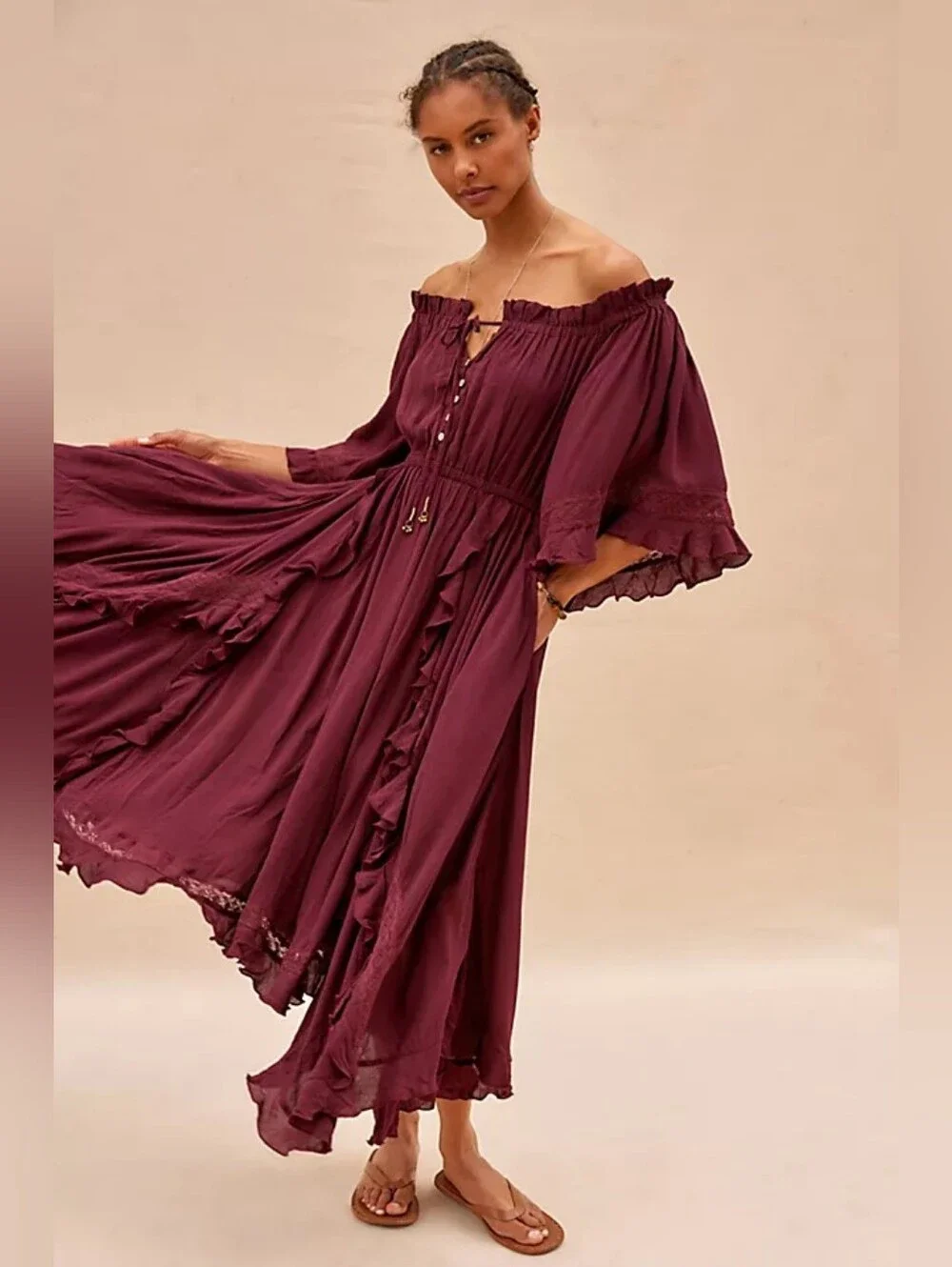 beach bliss maxi dress free people Free People Beach Bliss Maxi Dress - Summer Khaki